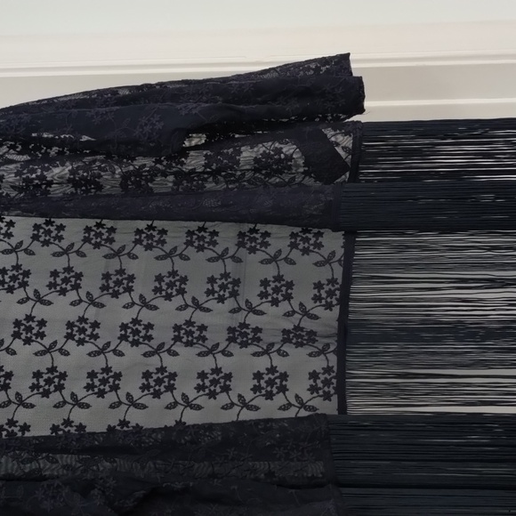 DIVIDED H&M WOMEN'S LACE SWEATER CARNIGAN NAVY BLUE SIZE LARGE - Picture 4 of 5